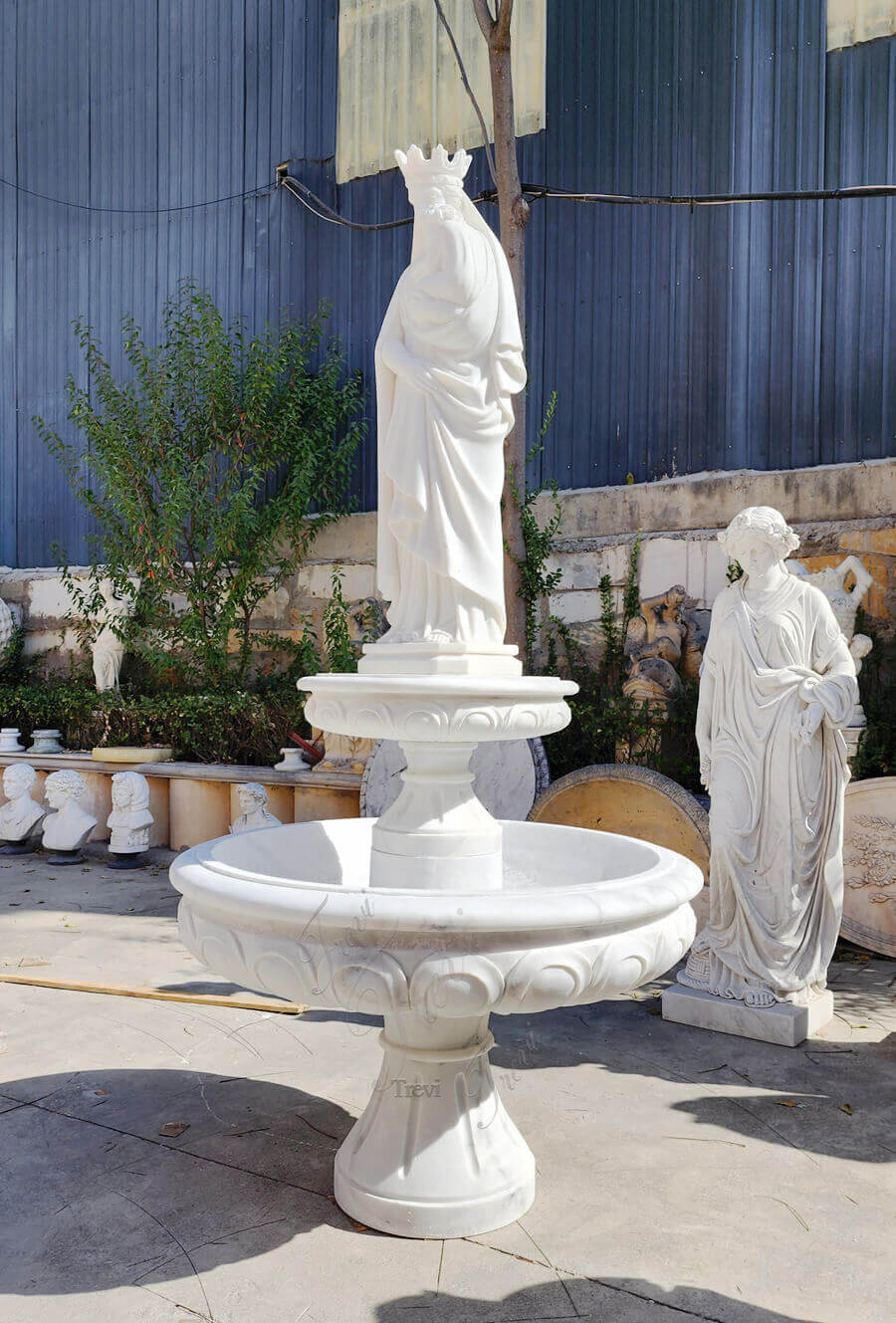 mary water fountain statue for garden