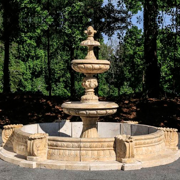 Exquisite Outdoor Marble Tiered Horse Fountain for Garden on Sale