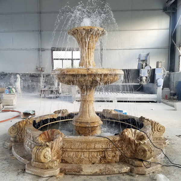 Virgin Mary Water Fountain for Outdoor Spaces