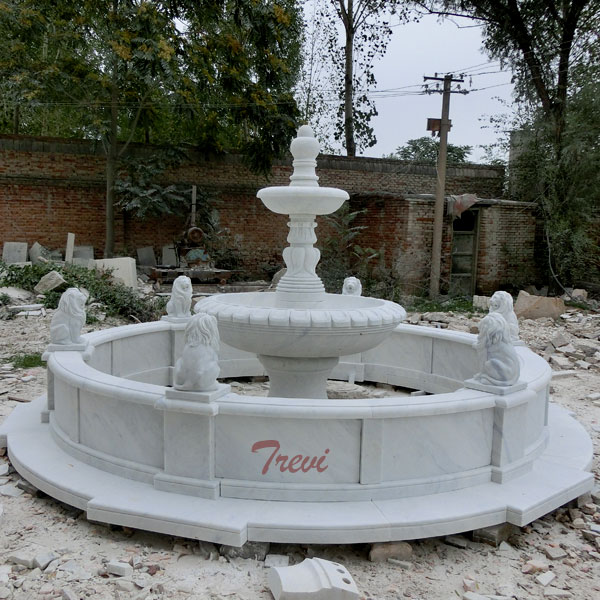 Exquisite Outdoor Marble Tiered Horse Fountain for Garden on Sale