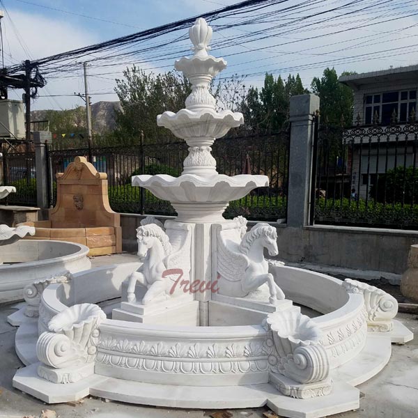 Large porch tiered fountain with basin for small gardens