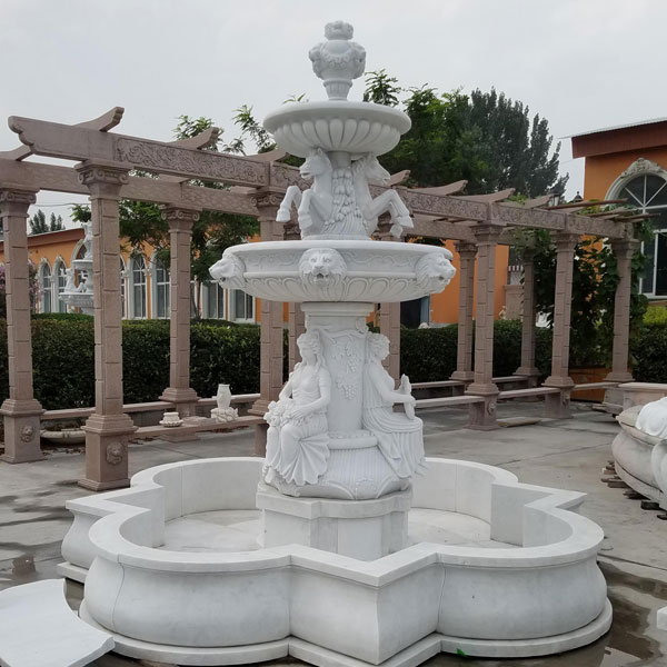 Homemade marble three tier water fountains near me