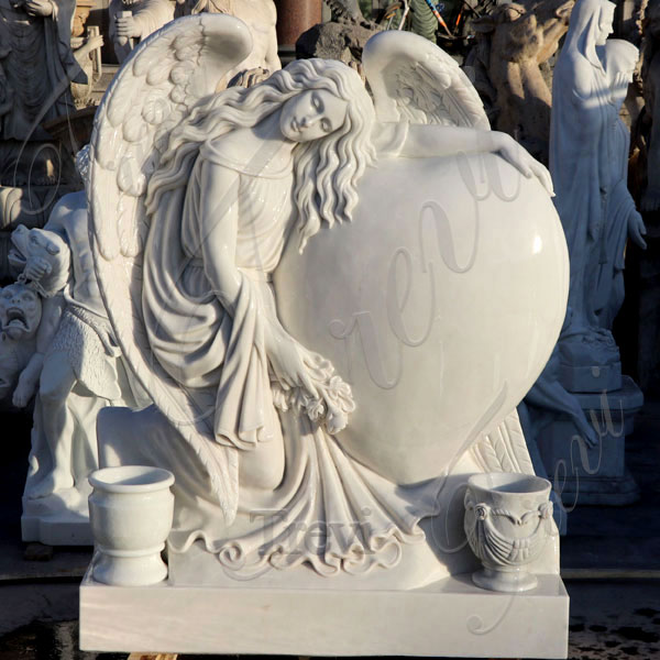 indoor life size marble angel statue for graves memorials