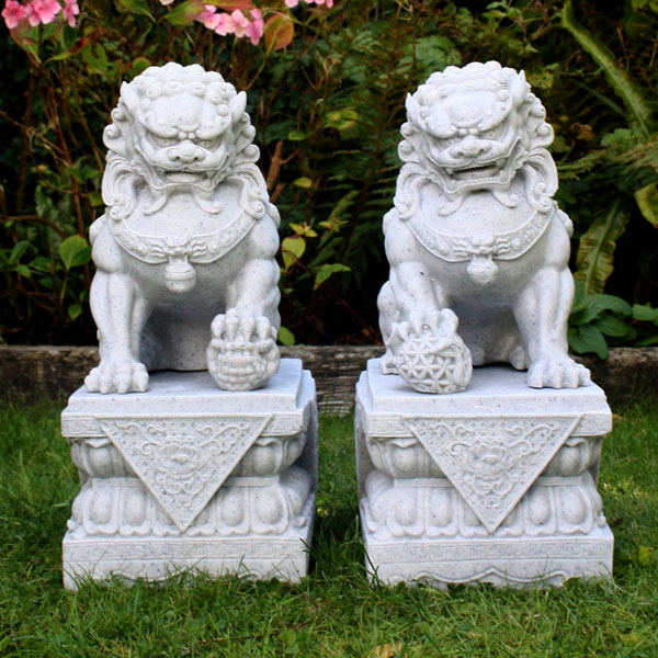 Sphinx Garden Pool Statues for Sale Outside House