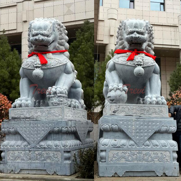 Vietnamese Lion Large Garden Sculptures for Sale Outside House