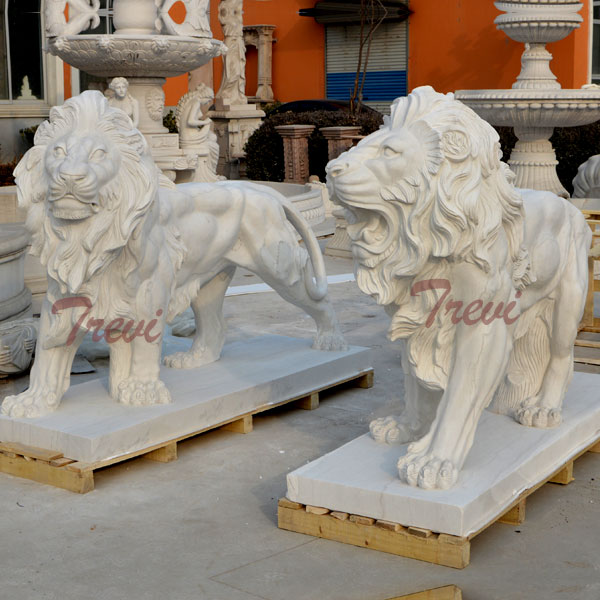 Outdoor Lion Garden Statues and Decor for Driveway